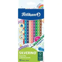 Pelikan kleurpotlood SILVERINO 3-vierkant dünn BD12LN 12Stk.
