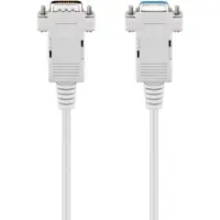 Pro D-SUB 9-pins verlengingskabel, stekker/poort, serieel 1:1, D-SUB/RS-232 > D-SUB/RS-232 (2 m)