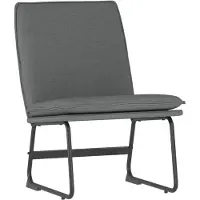 vidaXL Loungestoel 52x75x76 cm stof donkergrijs