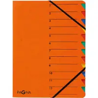 Pagna trieur easy a4 carton 12 compartiments orange 24131-12