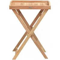 Teakea dienbladtafel massief teak 56 x 36 x 80 cm inklapbaar afneembaar blad