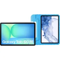 Samsung Galaxy Tab S10 FE 10,9 inch 128GB Wifi en 5G Grijs EE + Kids Cover Blauw