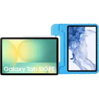 Samsung Galaxy Tab S10 FE 10,9 inch 128GB Wifi Zilver + Just in Case Kids Cover Blauw