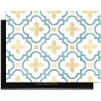 KitchenArt - Elegant Marble – Inductie Beschermer - 62x52 cm - Kookplaat Beschermer - Luxe Afdekplaat Inductieplaat - Anti-slip & Oprolbaar - Beschermmat Inductiekookplaat