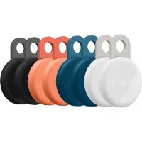 Chipolo LOOP – Bluetooth Tracker & KeyFinder – Oplaadbaar & Waterdicht - Compatibel met Apple Find My & Google Find Hub – 125 dB – Charcoal & Chalk & Navy & Coral - 8 Pack