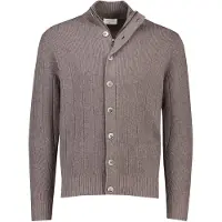 Gentiluomo vest met rits en knopen bruin