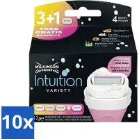 OEM 10 x - Navulmesjes - Intuition 2-in-1 Variety - Diverse Gevoelige Huidtypes - 4 mesjes - Scheermesje Vrouw - Navulmesjes - Scheerbeurt - Huidverzorging - Schuim En Scheer