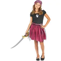 Vegaoo Roze piratenkostuum voor meisjes - Kinderkostuums - 98/104