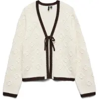 Vero Moda Gebreid vest 'Becca' zwart / wit