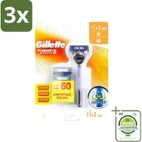 Gillette 3 x Fusion 5 - Scheermesje - Ergonomisch ontwerp - 2 Extra Navulmesjes - Grootverpakking - Scheermesjes - Scheermes - Fusion5 - Scheermesjes Mannen - Gladde Scheerbeurt