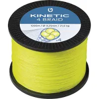 Kinetic Cyber 4 Braided Line 1200 M Geel 0.080 mm