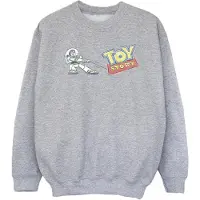 Disney Meisjes Toy Story Buzz Trekkende Logo Sweatshirt (Sportgrijs)