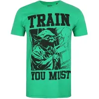Star Wars Heren Trein Je Moet Yoda T-shirt (Groen/zwart)