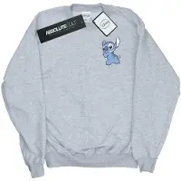 Disney Heren Lilo And Stitch Rugzijde Borst Print Sweatshirt (Sportgrijs)