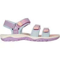 Mountain Warehouse Kinder-/kids sandalen met ton-sur-ton streep en 3 drukknopen (Paars)