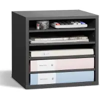 Vevor Literatuur Organizer Documentenbak met 5 compartimenten en verstelbare planken