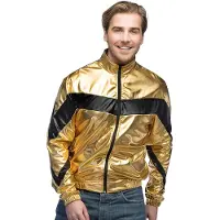 Boland - Jasje Cosmic goud (XL) - Volwassenen - Pooier - 90's - Old School - Aso - Pimp - Gabber - Foute Party - Carnaval - Themafeest