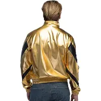 Boland - Jasje Cosmic goud (M/L) - Volwassenen - Pooier - 90's - Old School - Aso - Pimp - Gabber - Foute Party - Carnaval - Themafeest