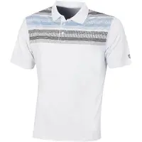 Island Green Matrix Print Heren Wit Golf Poloshirt