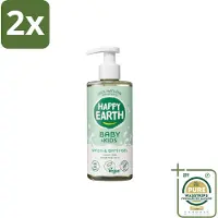 Happy Earth – Was & Badgel – Zeepvrij Baby & Kids – 300 ml - Voordeelverpakking - 2 stuks - Babywasgel - Natuurlijke wasgel