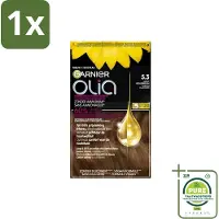 Garnier 1 x - Olia 5.3 - Haarkleuring - Licht Goudbruin - Zonder Ammoniak - 60% Olie - Permanente Kleur - Permanente Haarkleur - Haarkleuring - Olia - Olie Delivery System - Grijsdekking