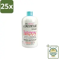 Treaclemoon 25 x – Douchegel – My Coconut Island – 500 ml - Grootverpakking - Douchegel Kokos - Kokosgeur Douchegel - Tropische Douchegel - Hydraterende Douchegel - Zachte Huid