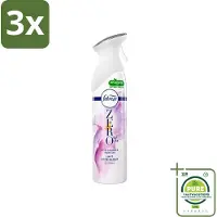 Febreze 3 x Spray - Zero % - Orchidee - Luchtverfrisser - 300ml - Grootverpakking - Luchtverfrisser - Orchidee Geur - Geurverwijderaar - - Natuurlijke Geur