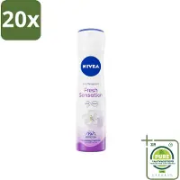 Nivea 20 x – Deodorant Spray – Fresh Sensation – 150 ml - Grootverpakking - 72 Uur Bescherming - Zweetbescherming - Geurvermindering - INFINIFRESH - Frisse Geur