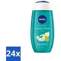 Nivea - Douchegel - Hawaii Bloem & Olie - Verzorgend & Verfrissend - 250 ml - Voordeelverpakking - 24 stuks