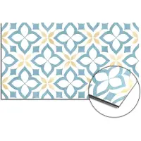 KitchenArt - Deep Floral Cross Spatscherm - 70x50 cm - Spatscherm Achterwand Keuken - Spatwand Keuken