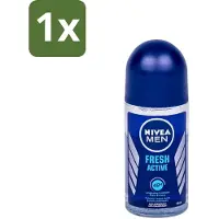 Nivea 1 x - Fresh Active Roll-On - Antiperspirant - 48 Uur Lang Werkend - 50 ml - MEN - Antiperspirant - Roll-on Deodorant - 48 Uur Bescherming - Fris Gevoel