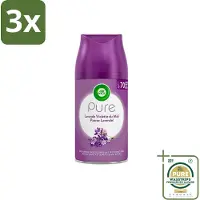 Air Wick 3 x Freshmatic - Luchtverfrisser Navulling - Pure Fresh Lavendel - 250ml - Grootverpakking - Luchtverfrisser - Lavendel - Geurverspreider - Geurkaars - Geurintensiteit