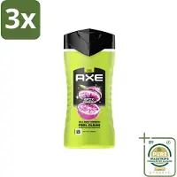 Axe 3 x - 3-in-1 Douchegel - Epic Fresh - Grapefruit & Tropical Pineapple - Fresh Boost - 250 ml - Grootverpakking - Douchegel - Frisheid - Geur - Lichaam - Gezicht