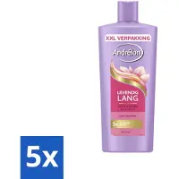 Andrélon – Shampoo – Levendig Lang – 685 ml - Bulkverpakking - 5 stuks