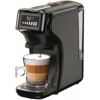 HiBREW H1B 6-in-1 Pods Koffiezetapparaat- Waterreservoir van 600 ml - Extractie met een druk van 20 Bar - Koude/Warme modus - LED-indicator - Zwart