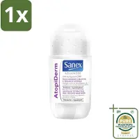 Sanex 1 x Advanced - Gevoelig - Deodorant Roller - 24h Anti-Transpirant - Geavanceerd Atopiderm - 50 ml- Gevoelige Huid - Gevoelig Deodorant - 24h Bescherming - Atopiderm - Huidbarrière