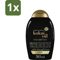 OGX 1 x - Kukui Oil - Shampoo - Hydraterend - Anti-Pluis - 385 ml - Anti-frizz Shampoo - Kukui Oil Shampoo - Hydraterend Haar - Pluiscontrole - Haarhydratatie