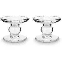Vtwonen - Set van 2 - Kandelaren - Glas - 9.2x7.3cm