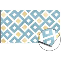 KitchenArt - Diamond Wave Blue Spatscherm - 120x60 cm - Spatscherm Achterwand Keuken - Spatwand Keuken