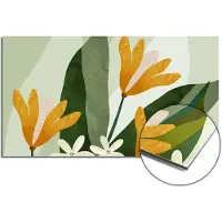 KitchenArt - Golden Petals Spatscherm - 60x40 cm - Spatscherm Achterwand Keuken - Spatwand Keuken