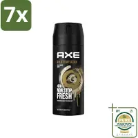 Axe 7 x - Deodorant Bodyspray - 48hrs Non Stop Fresh - Gold Temptation - Gold Amber - 150 ml - Grootverpakking - Deodorant Bodyspray - Frisheid - Geur - Citrus - Kruiden