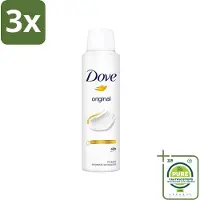 Dove 3 x Original - Deospray - Anti-Transpirant - 150 ml - Grootverpakking - Deodorant - - Antitranspirant - Langdurige Bescherming - Hydraterende Crème