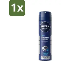 Nivea 1 x Men Deodorant Spray Protect & Care 150 ml - Deodorant Spray - Anti-transpirant - 48 Uur Bescherming - Alcoholvrije Deodorant - Verzorgde Oksels