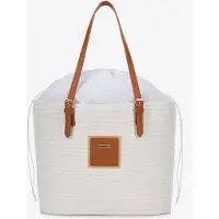 WITTCHEN Dames Katoenmix Shopper Bag Off-White Polyester