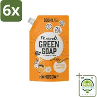 Marcel's Green Soap Marcel’s Green Soap – Handzeep Navulling – Sinaasappel & Jasmijn – 500 ml - Voordeelverpakking - 6 stuks - Handzeep - Sinaasappel