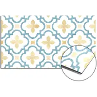KitchenArt - Azure Blossom Spatscherm - 120x80 cm - Spatscherm Achterwand Keuken - Spatwand Keuken