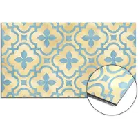 KitchenArt - Soft Azure Blossom Spatscherm - 70x30 cm - Spatscherm Achterwand Keuken - Spatwand Keuken