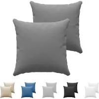 Dreamzie kussensloop 65 x 65 cm (set van 2) - 100% jersey katoen 150 g/m² kussensloop - Antraciet - Voor kussen 65 x 65 cm - kussensloop - kussensloop - Resistent en hypoallergeen