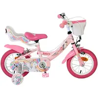 Volare Eenhoorn kinderfiets - meisjesmodel - 12 inch - roze - met twee handremmen