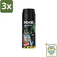 Axe 3 x - Deodorant Bodyspray - 48hrs Fresh - Fresh Forest & Graffiti - 150 ml - Grootverpakking - 48 Uur Bescherming - Deodorant Sprayer - Frisheid - Geur - Zweet